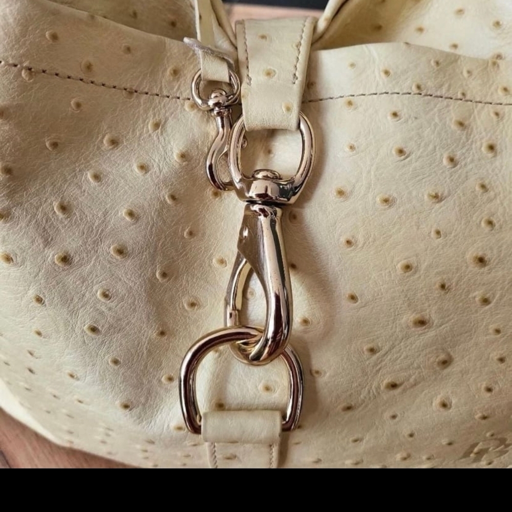 Dooney & Bourke Ostrich Leather Sac Bag - Picture 2 of 8